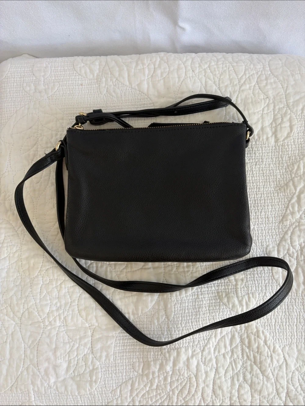Old Navy Leopard-Print Tan and Black Crossbody with Black Adjustable Strap